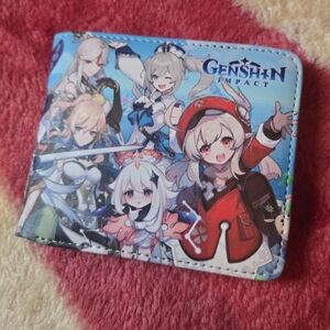 New genshin impact anime manga leather wallet